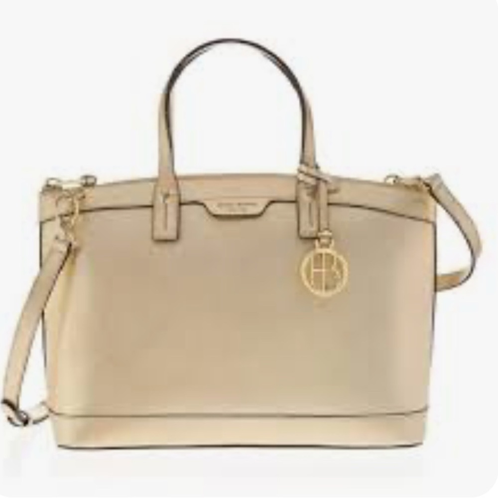Henri Bendel West 57th satchel in Gold saffiano leather NO STRAP